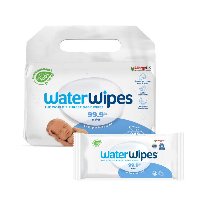 WaterWipes 4x60pk Biodegradable (240 wipes)
