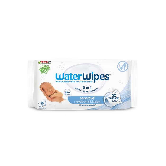 WaterWipes sensitive+ newborn & baby 60pk
