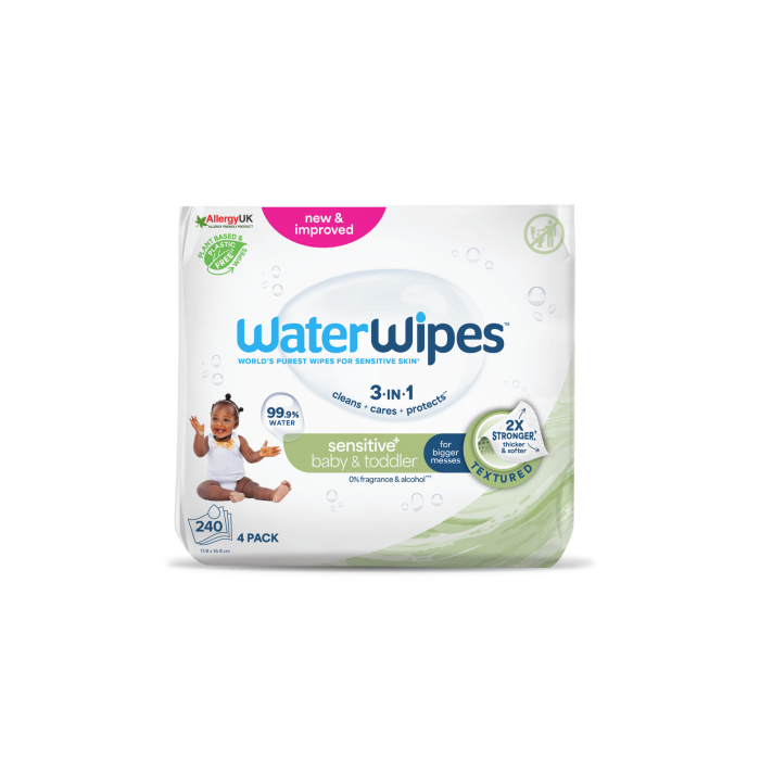 WaterWipes sensitive+ baby & toddler 4x60pk
