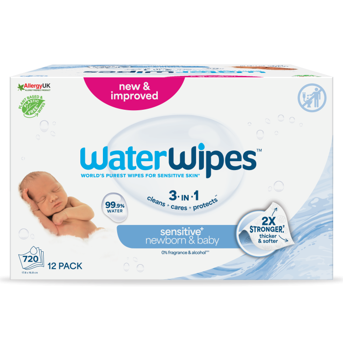 WaterWipes sensitive+ newborn & baby Mega Value Box 12x60pk