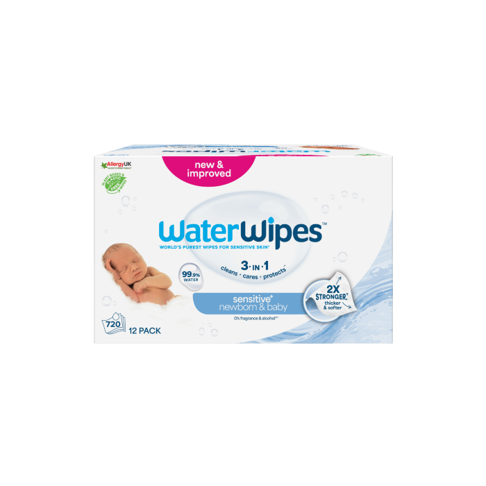 WaterWipes sensitive+ newborn & baby Mega Value Box 12x60pk